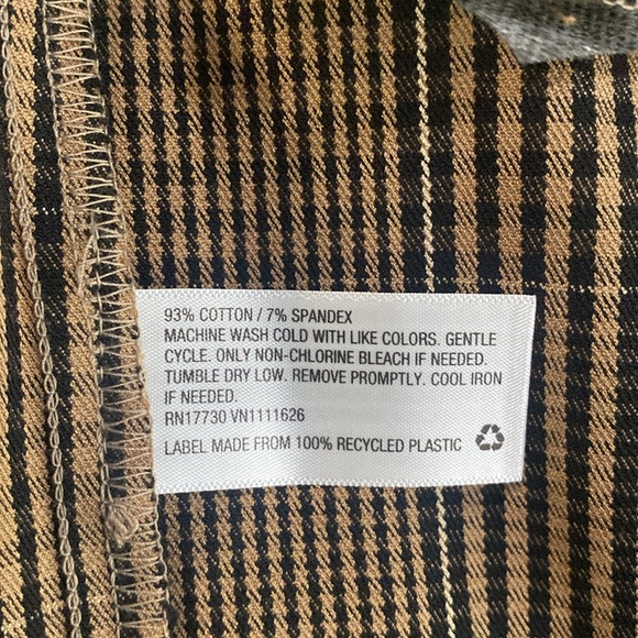 A new day black & gold checked pants, size 8R, NWT. - Picture 13 of 13